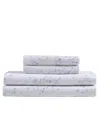 Calvin Klein Printed 300-thread Count Cotton Sateen 4-pc. Sheet Set, King In Airy Botanical Pale Blue