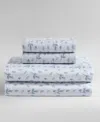 Calvin Klein Falling Petals Sheet Set In Pale Gray,blue