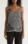Calvin Klein Pritned V-neck Camisole In Black