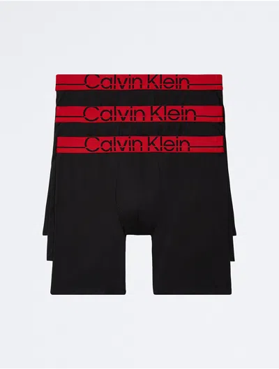 Calvin Klein Pro Fit 3-pack Long Boxer Brief In Black
