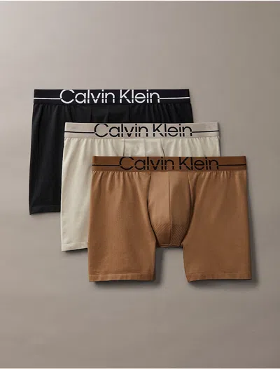 Calvin Klein Pro Fit 3-pack Micro Boxer Brief In Black / Spiced Plum / Vintage Khaki