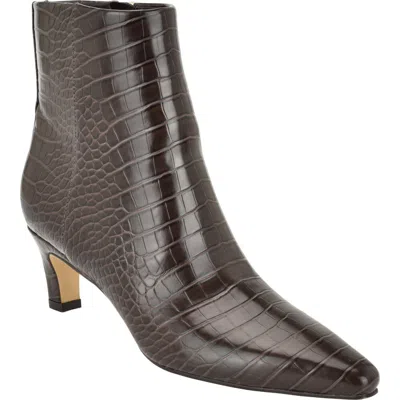 Calvin Klein Promise Kitten Heel Bootie In Brown
