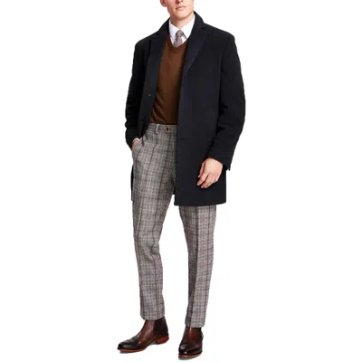 Calvin Klein Prosper Mens Heathered Wool Overcoat In Black