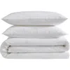 Calvin Klein Puckered Grid Duvet Cover & Shams Set In White