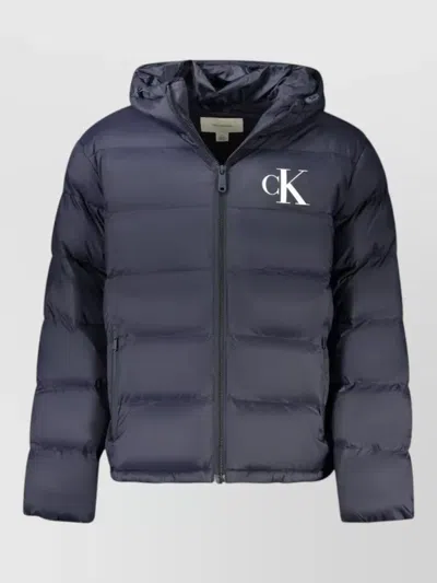 Calvin Klein Puffer Coat In Gray