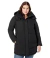 Calvin Klein Puffer Jacket Women Black Full Zip Long Sleeve Hooded Jdm1052 In Black