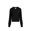 Calvin Klein Pull Col V En Coton In Black