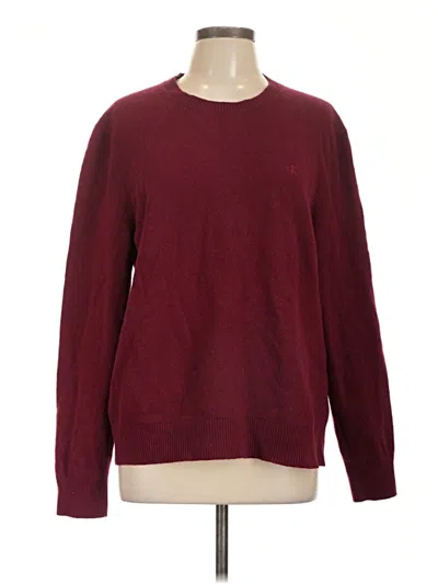 Pre-owned Calvin Klein Pullover Sweater In Burgundy