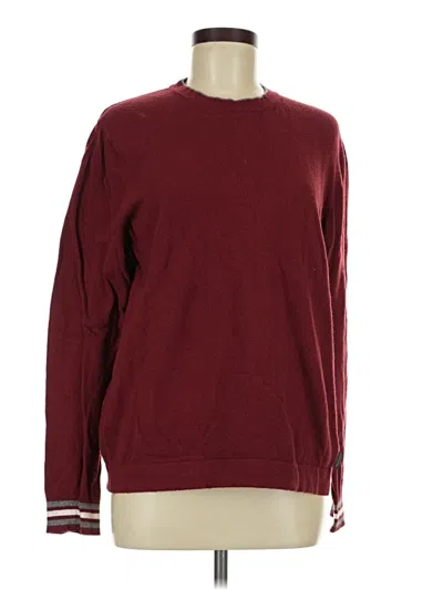 Pre-owned Calvin Klein Pullover Sweater In Burgundy