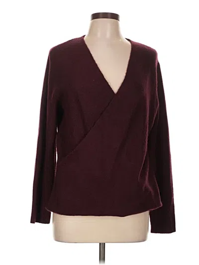Pre-owned Calvin Klein Pullover Sweater In Burgundy