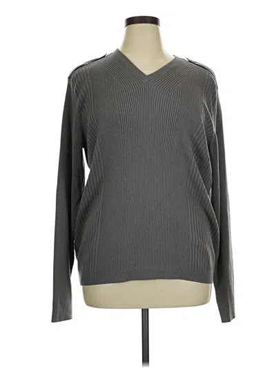 Pre-owned Calvin Klein Pullover Sweater In Gray