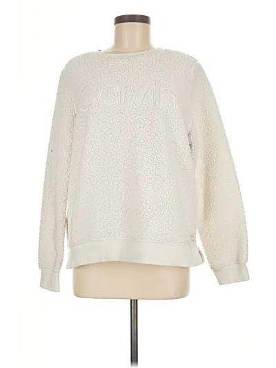 Pre-owned Calvin Klein Pullover Sweater In Ivory