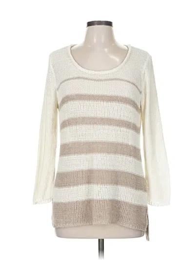 Pre-owned Calvin Klein Pullover Sweater In Ivory