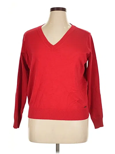 Pre-owned Calvin Klein Pullover Sweater In Red