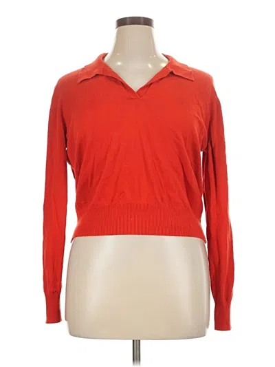 Pre-owned Calvin Klein Pullover Sweater In Red