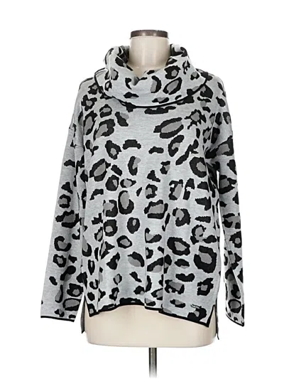 Pre-owned Calvin Klein Pullover Sweater In Silver