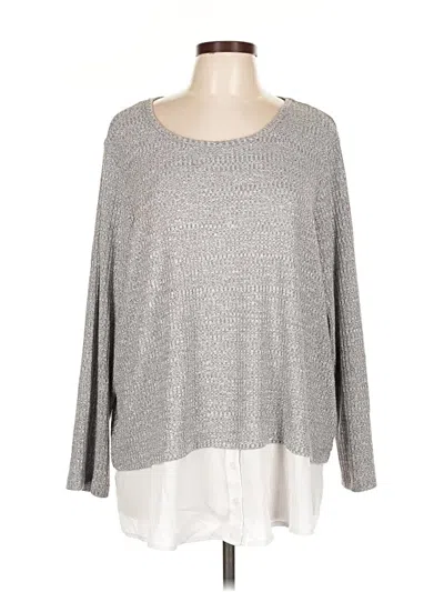 Pre-owned Calvin Klein Pullover Sweater In Silver