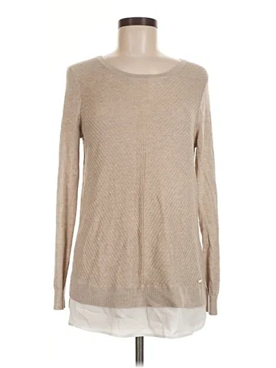 Pre-owned Calvin Klein Pullover Sweater In Tan