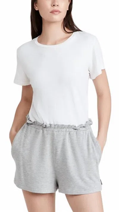 Calvin Klein Pure Lounge Pajama Short In Snow Heather In Gray
