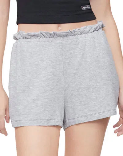Calvin Klein Pure Lounge Sleep Short In Grey Heather