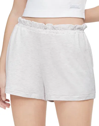 Calvin Klein Pure Lounge Sleep Short In Snow Heather In Multi