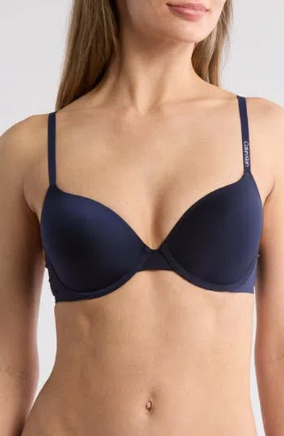 Calvin Klein Pure Micro Demi Bra In Shoreline