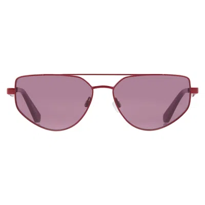 Calvin Klein Purple Pilot Unisex Sunglasses Ckj23220s 600 58 In Brown