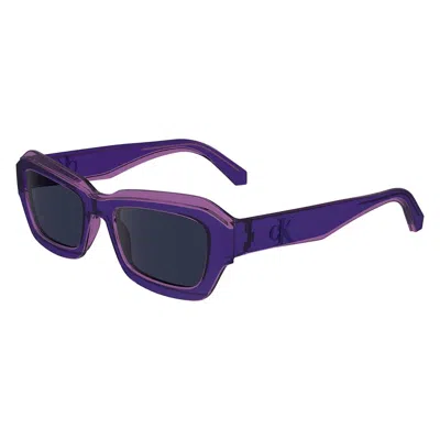 Calvin Klein Purple Square Unisex Sunglasses Ckj24608s 500 52