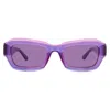 Calvin Klein Purple Square Unisex Sunglasses Ckj24608s 500 52 In Purple
