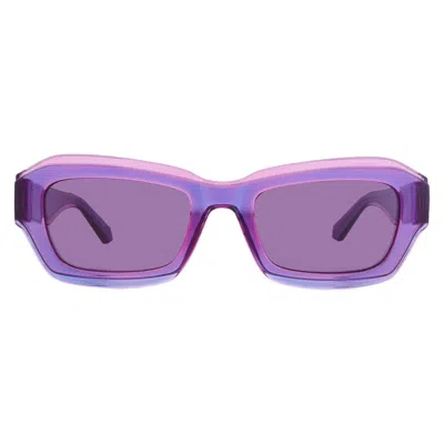 Calvin Klein Purple Square Unisex Sunglasses Ckj24608s 500 52