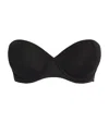 Calvin Klein Womens Logo-embroidered Stretch-jersey Strapless Push-up Bra Black In Black
