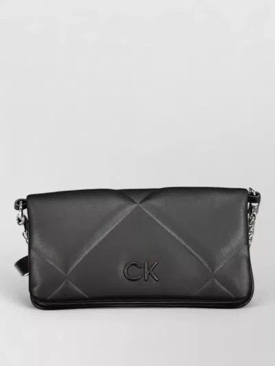 Calvin Klein Quilted Clutch Bag In Black
