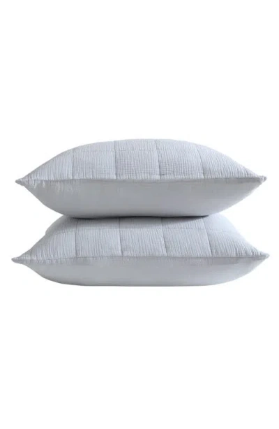 Calvin Klein Quilted Cotton Gauze Euro Pillow Sham In Blue