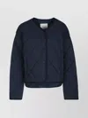 Calvin Klein Quilted Down Jacket Long Sleeves In Blue