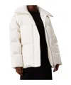 Calvin Klein Padded High Collar Long Sleeves Quilted Coat In White