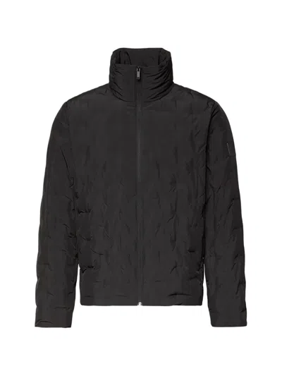 Calvin Klein Quilted High-neck Zip-up Jacket In Black