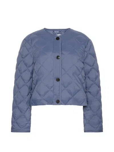 Calvin Klein Quilted Jacket In Blue