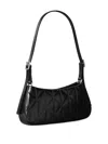 Calvin Klein Quilted Logo-plaque Shoulder Bag In Black