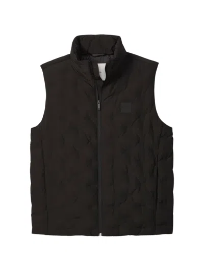Calvin Klein Quilted Logo-patch Gilet In Black