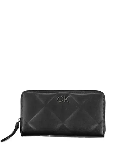 Calvin Klein Quilted Logo-plaque Wallet In Pattern