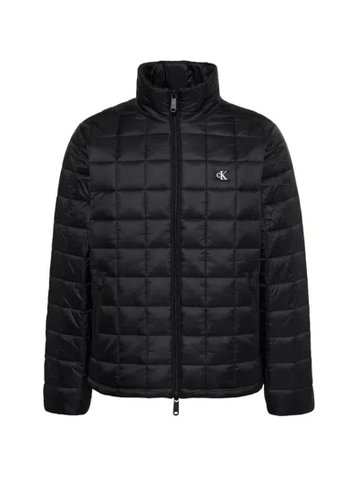 Calvin Klein Quilted Logo-print Jacket In Multi