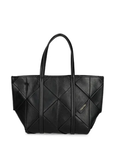 Calvin Klein Quilted Tote Bag In Black