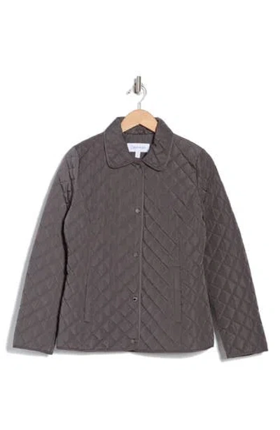 Calvin Klein Quilted Water-resistant Short Jacket In Titan