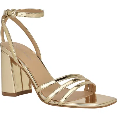 Calvin Klein Quiva Strappy Sandal In Gold