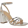 Calvin Klein Quiva Strappy Sandal In Silver