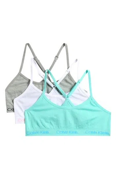 Calvin Klein Kids'  Racer Back Pullover Bralettes In Multi