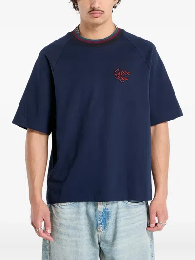Calvin Klein Raglan T-shirt In Blue