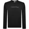 Calvin Klein Raised Line Logo Sweatshirt Black In Black