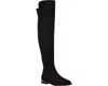 Calvin Klein Rania 2 Boots Women's Us 6 Black Suede Over-the-knee Riding Khd462 In Black