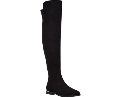 Calvin Klein Rania 2 Boots Women's Us 6 Black Suede Over-the-knee Riding Khd462